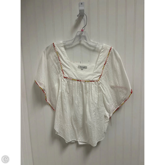 Top Short Sleeve By Madewell In White, Size: S