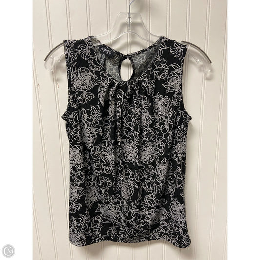 Top Sleeveless Basic By Jones New York In Black & White, Size: S