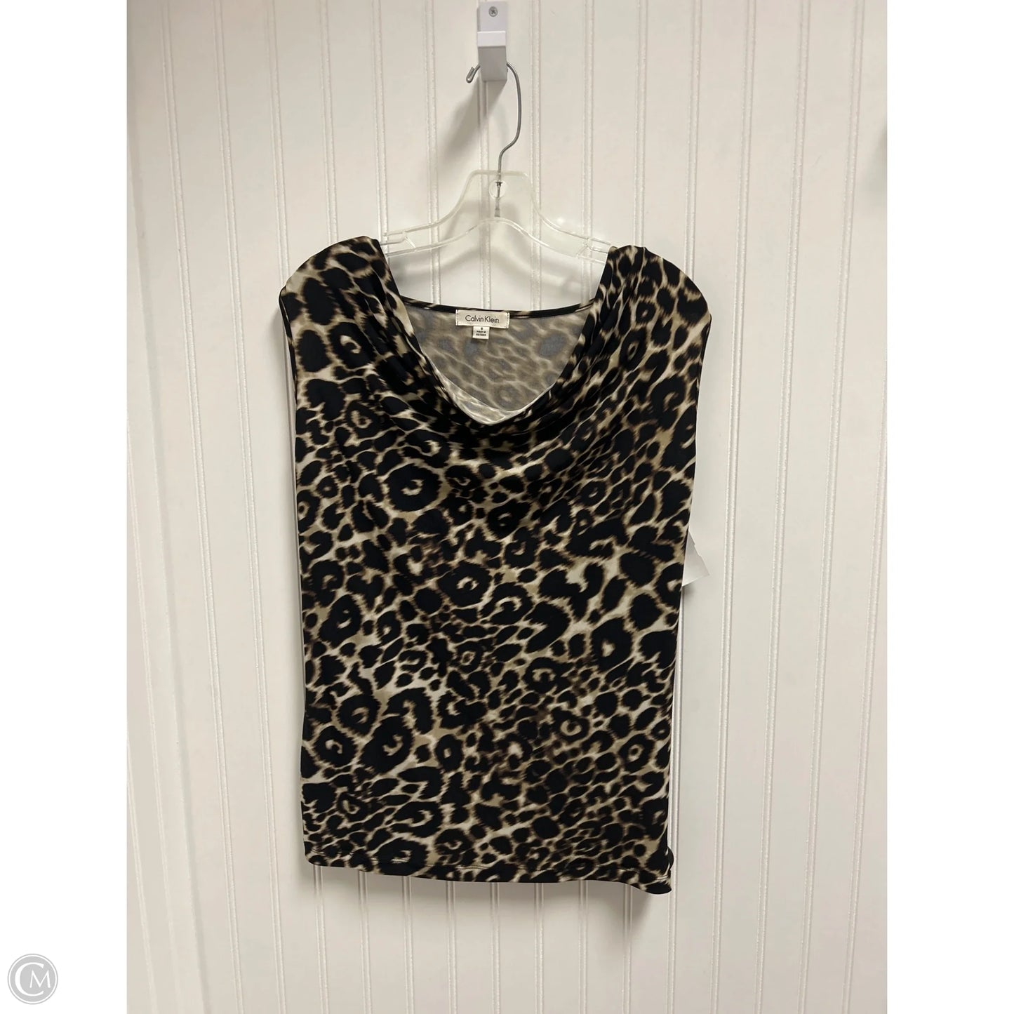 Top Sleeveless Basic By Calvin Klein In Animal Print, Size: S