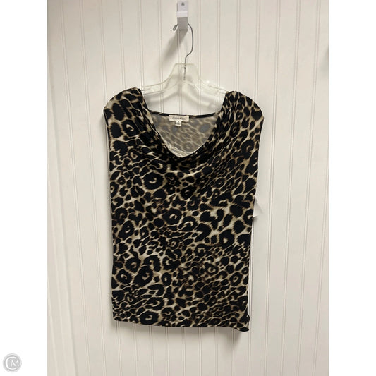 Top Sleeveless Basic By Calvin Klein In Animal Print, Size: S