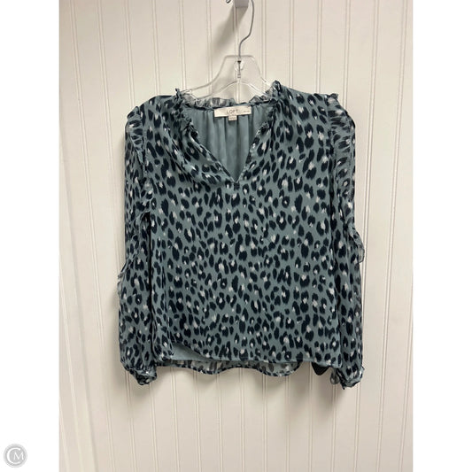 Top Long Sleeve By Loft In Animal Print, Size: Xsp