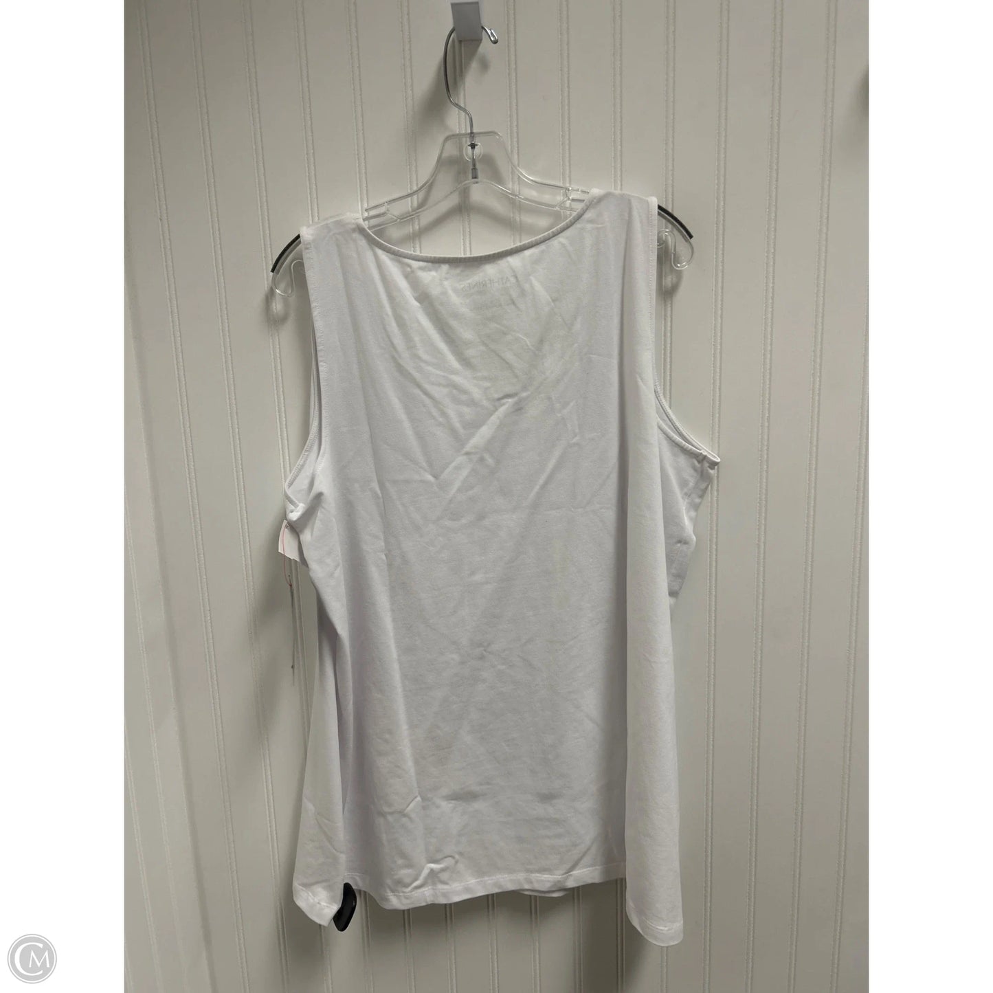 Top Sleeveless Basic By Catherines In White, Size: 1x