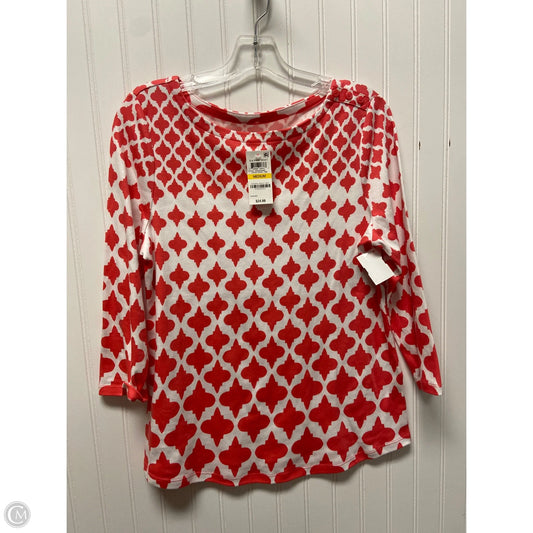 Top Long Sleeve Basic By Charter Club In Pink, Size: M