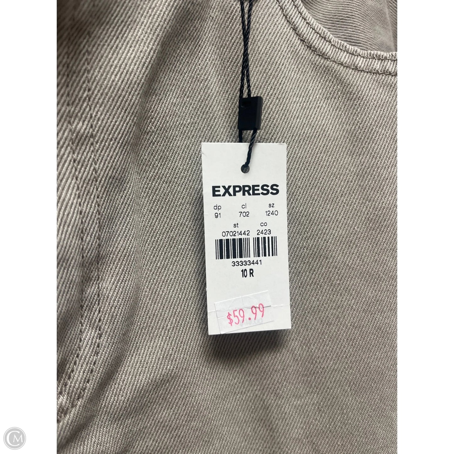 Jeans Wide Leg By Express In Taupe, Size: 10