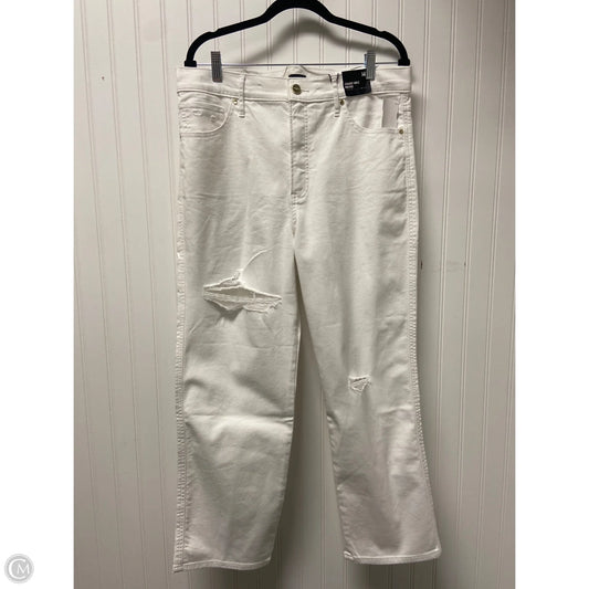 Jeans Straight By Express In White Denim, Size: 14