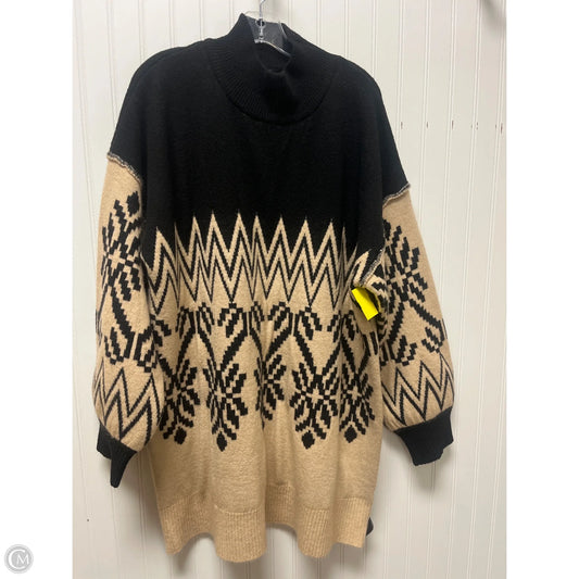 Sweater By Vici In Black & Tan, Size: Xl