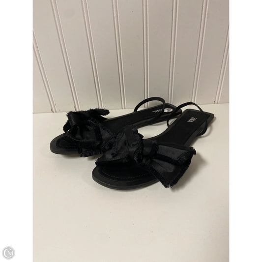 Sandals Flats By Zara In Black, Size: 7.5