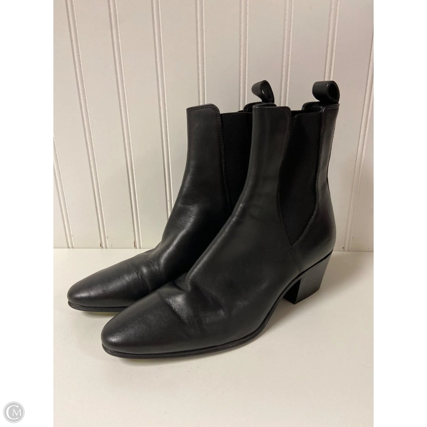 Boots Ankle Heels By Zara In Black, Size: 7.5