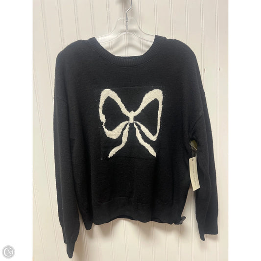 Sweater By Clothes Mentor In Black & White, Size: L