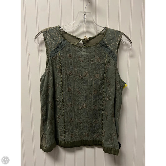 Top Sleeveless By Tiny In Green, Size: Xs