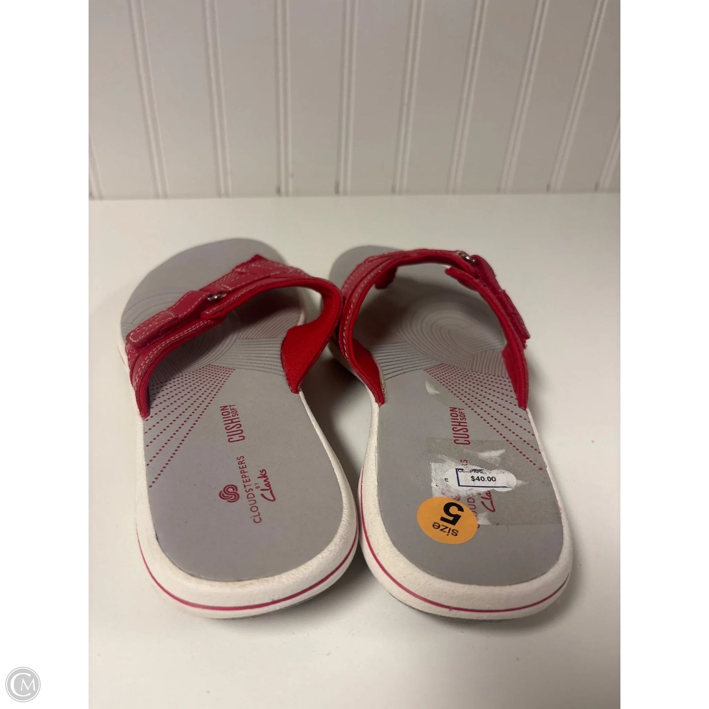 Sandals Flip Flops By Clarks In Red, Size: 5