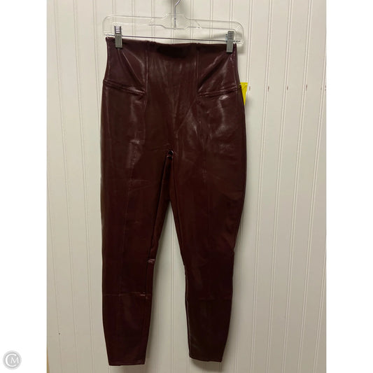 Pants Leggings By Spanx In Maroon, Size: M