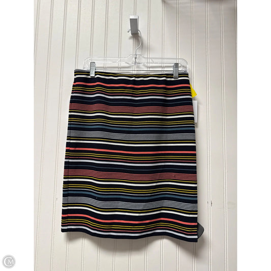 Skirt Mini & Short By Loft In Striped Pattern, Size: 8p
