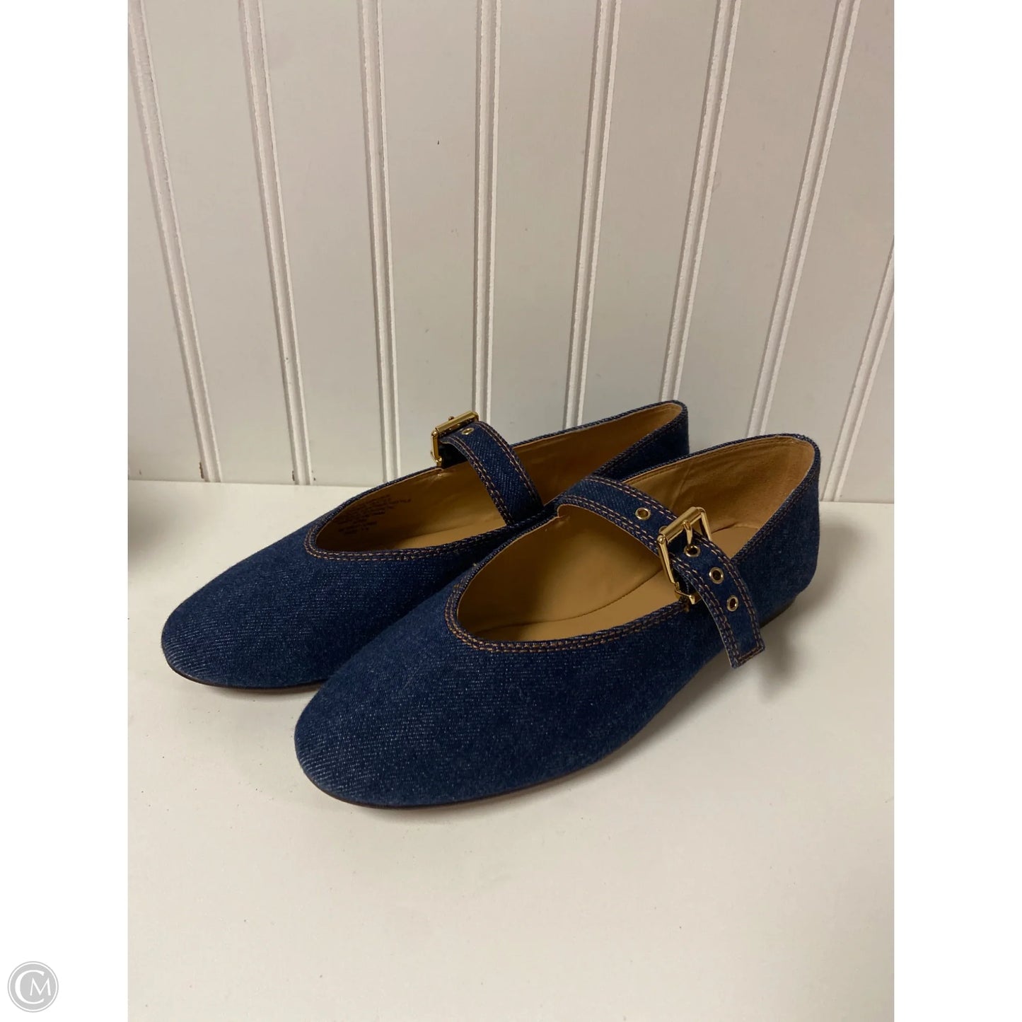 Shoes Flats By Madewell In Blue Denim, Size: 7.5