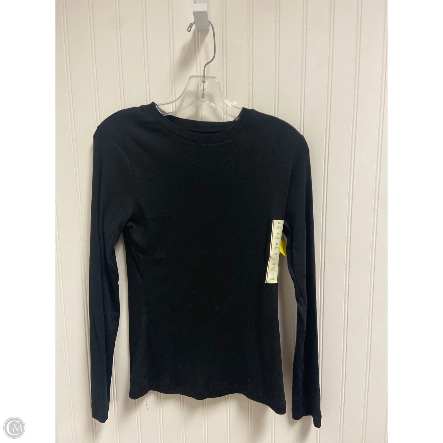 Top Long Sleeve Basic By A New Day In Black, Size: Xs