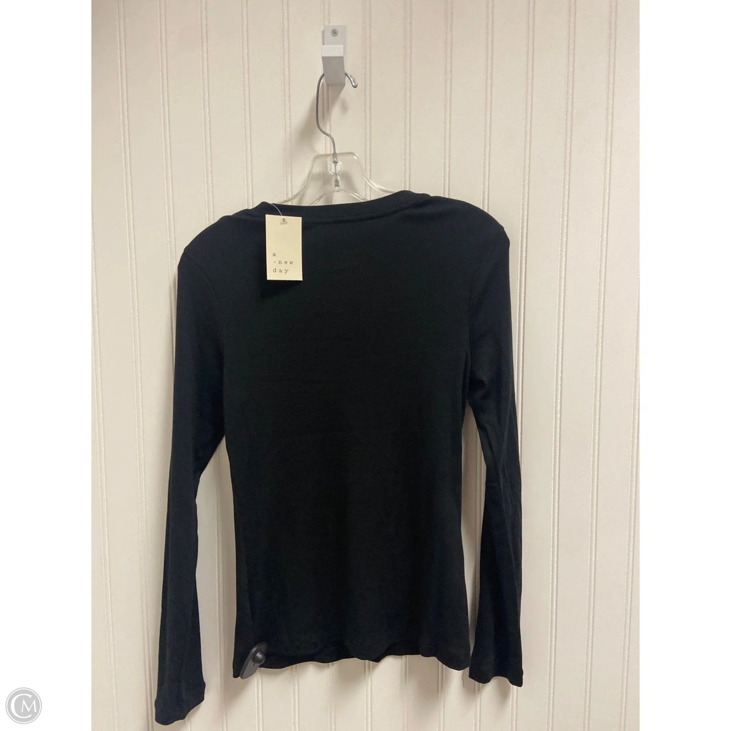Top Long Sleeve Basic By A New Day In Black, Size: Xs