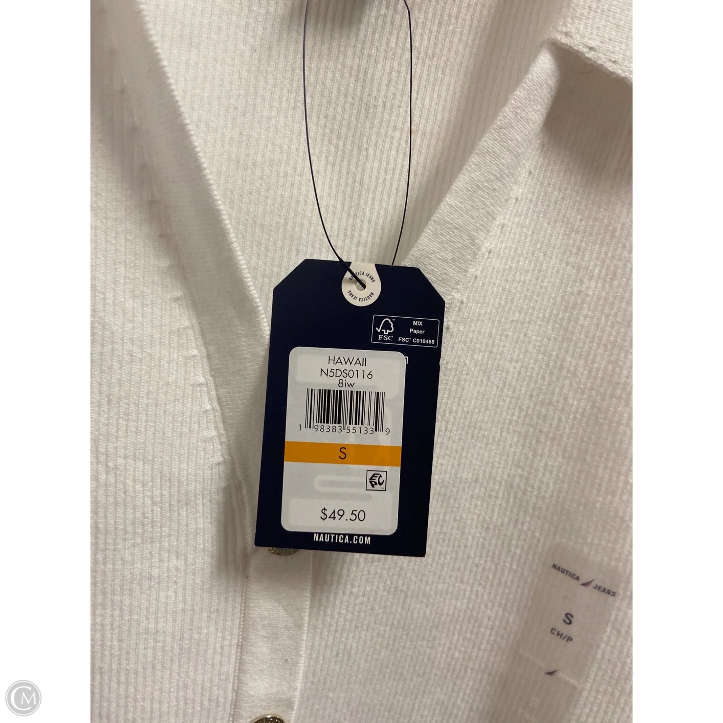 Top Sleeveless By Nautica In White, Size: Sp