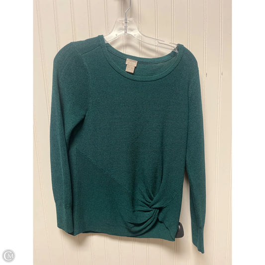 Sweater By Chicos In Green, Size: M
