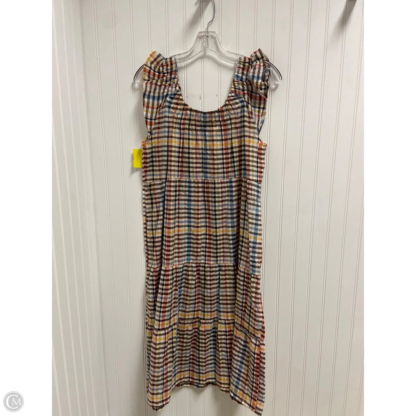 Dress Casual Midi By Loft In Plaid Pattern, Size: Mp