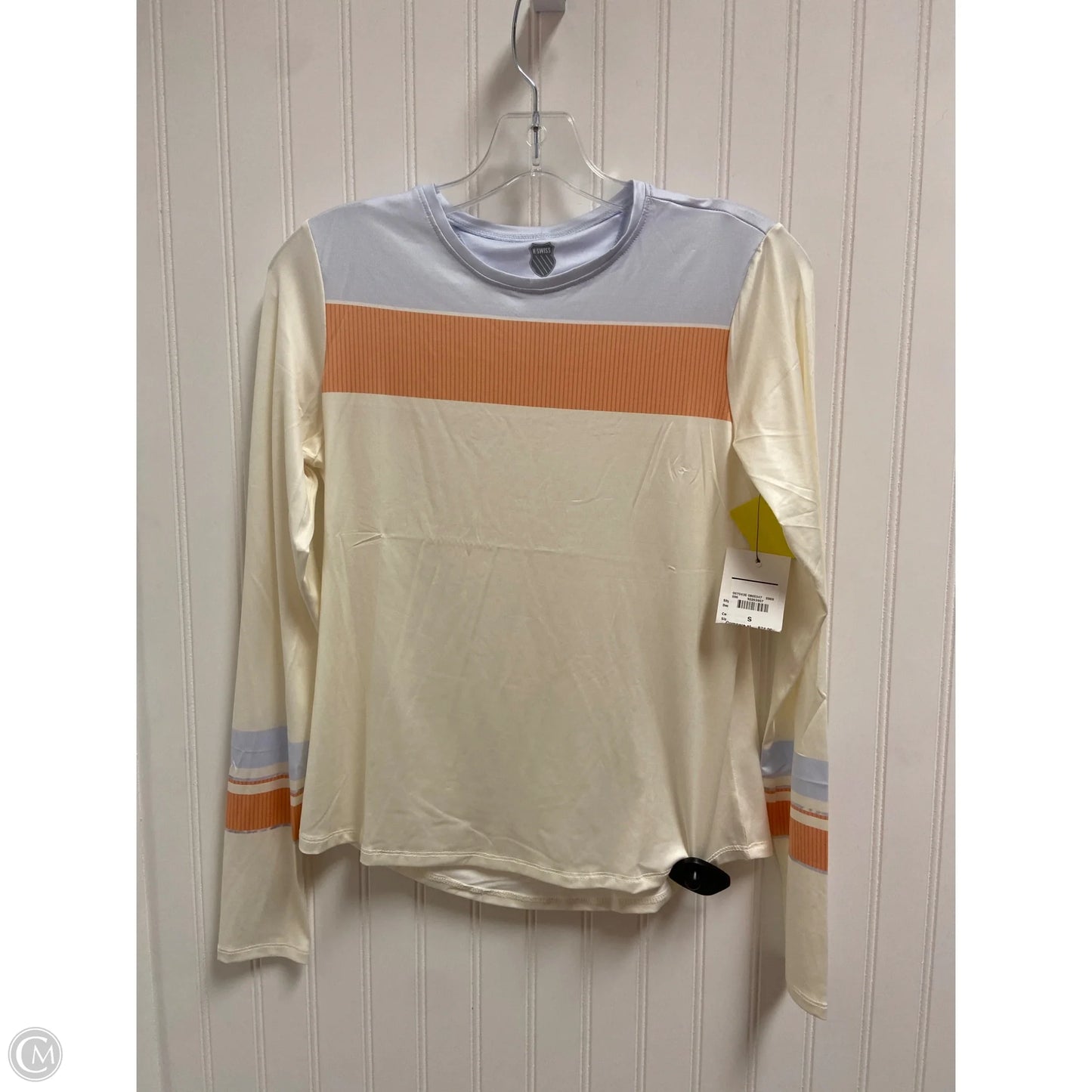 Athletic Sweatshirt Crewneck By K Swiss In Cream, Size: S