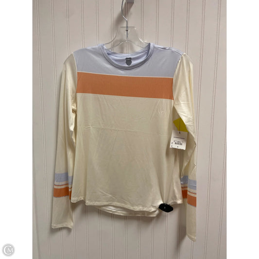 Athletic Sweatshirt Crewneck By K Swiss In Cream, Size: S