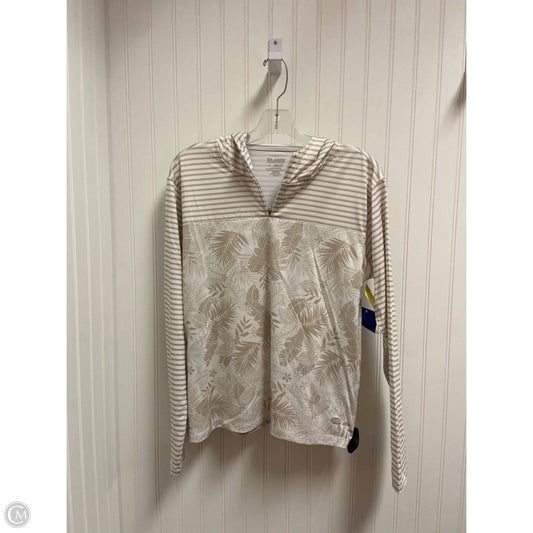 Athletic Top Long Sleeve Hoodie By Reel Legends In Beige, Size: S