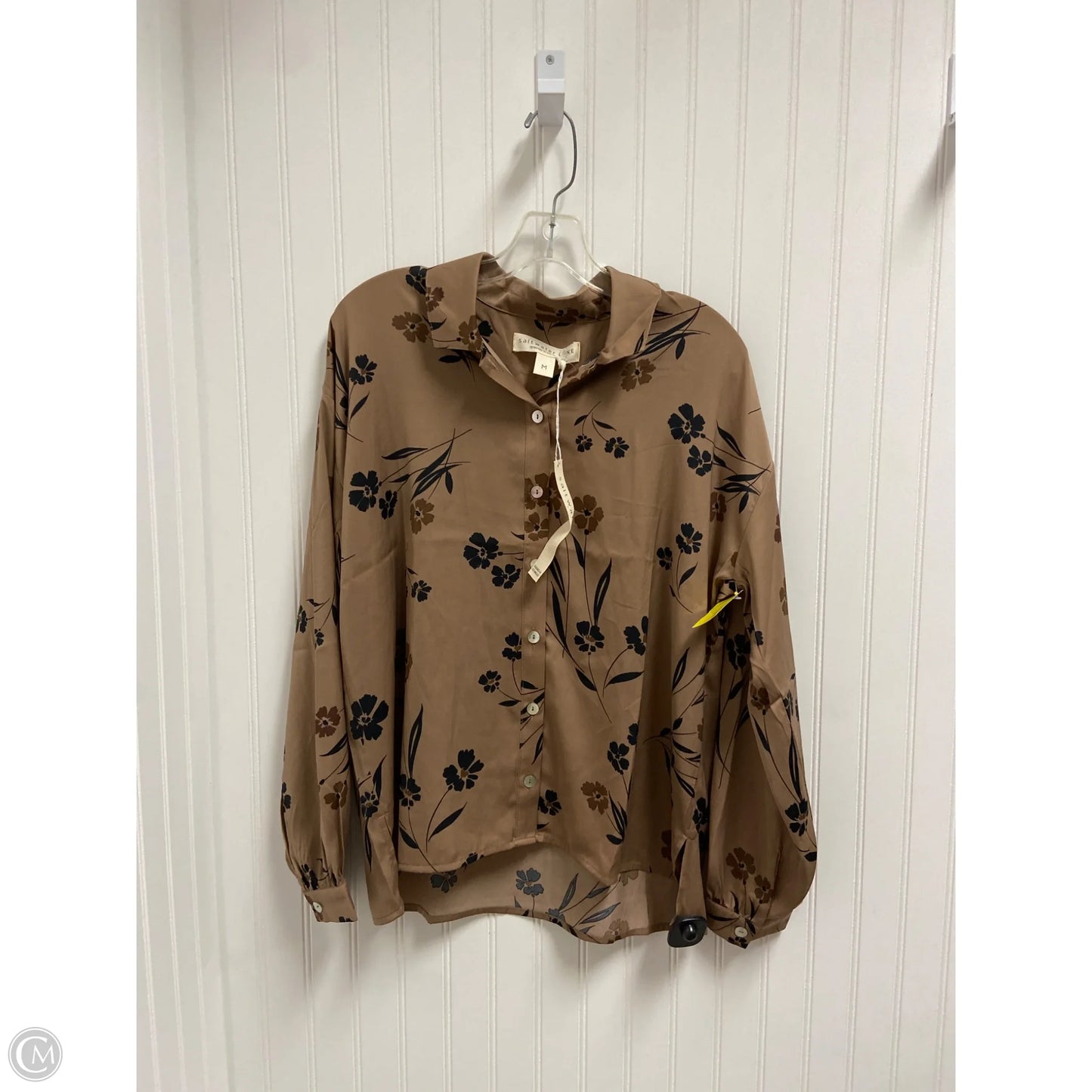 Top Long Sleeve By Clothes Mentor In Brown, Size: M