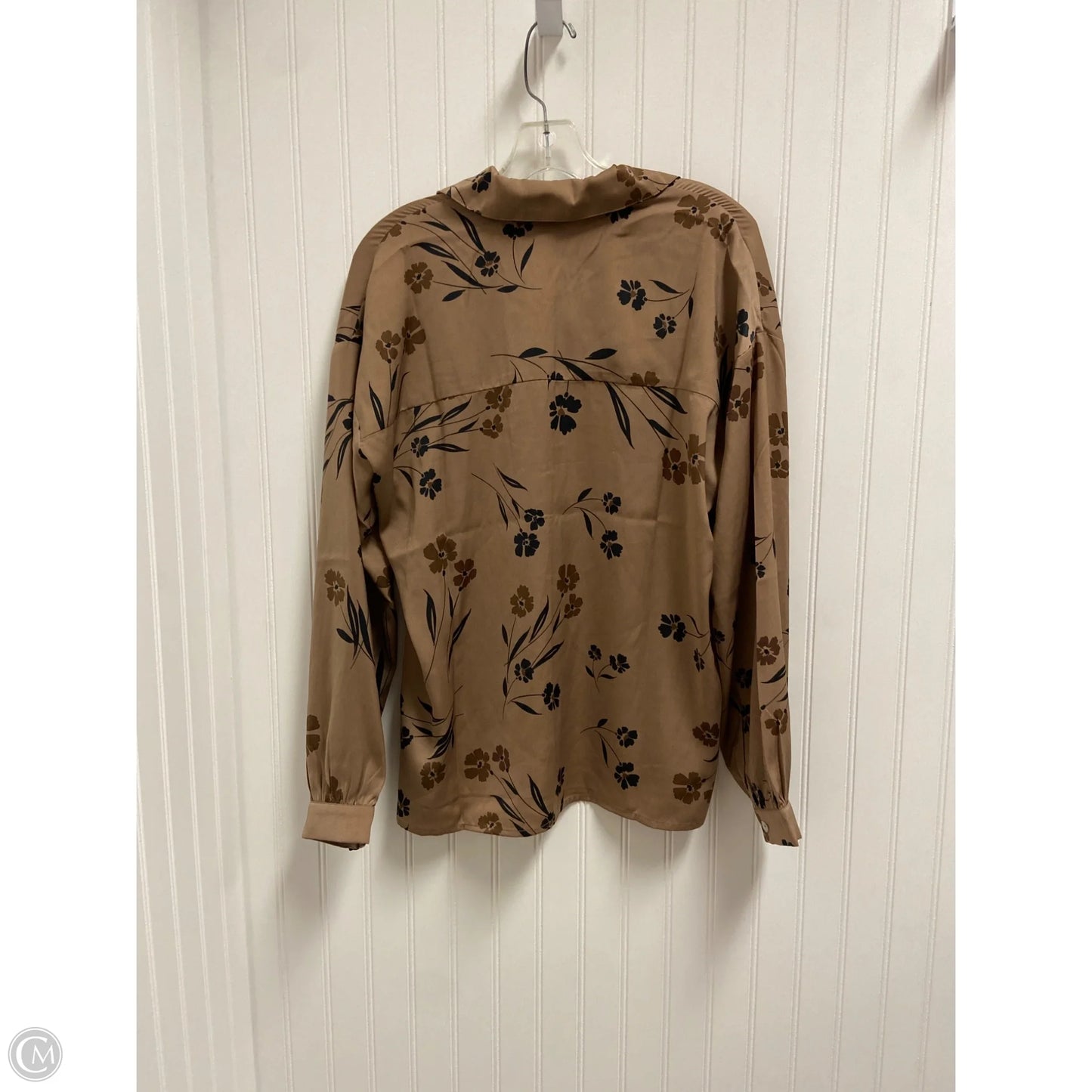 Top Long Sleeve By Clothes Mentor In Brown, Size: M