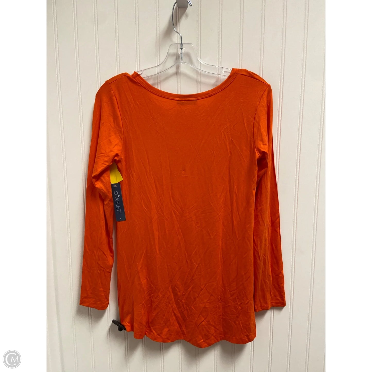 Top Long Sleeve Basic By Scarlett In Orange, Size: S
