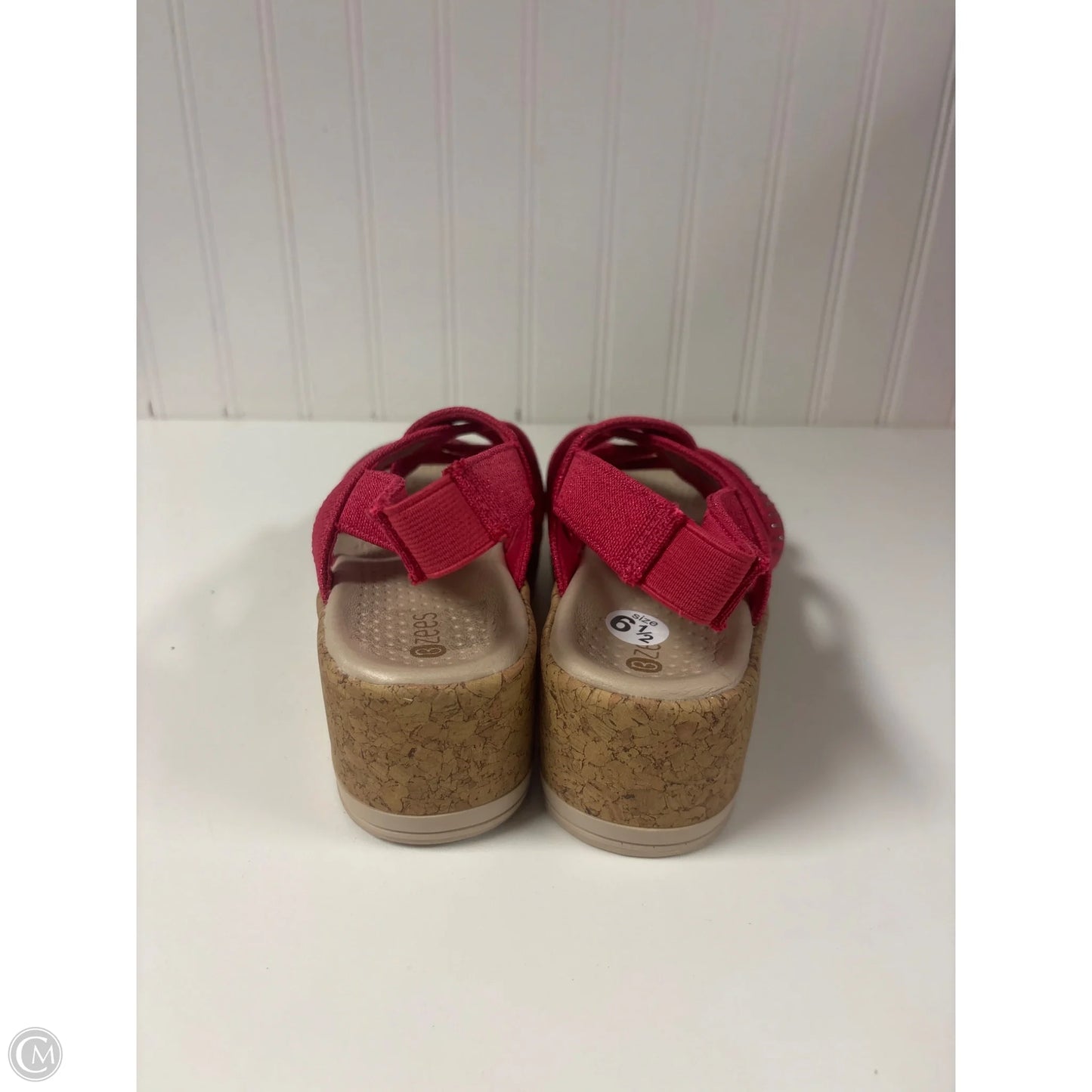 Sandals Heels Wedge By Bzees In Pink, Size: 6.5