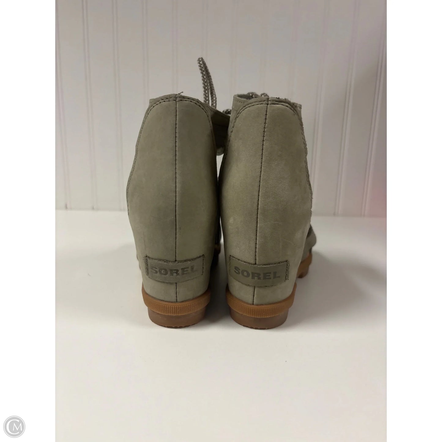 Sandals Heels Wedge By Sorel In Green, Size: 6.5