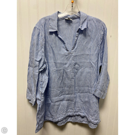 Top Long Sleeve Basic By J. Jill In Striped Pattern, Size: L