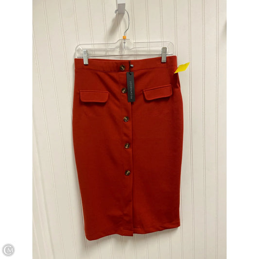 Skirt Midi By Clothes Mentor In Orange, Size: 8