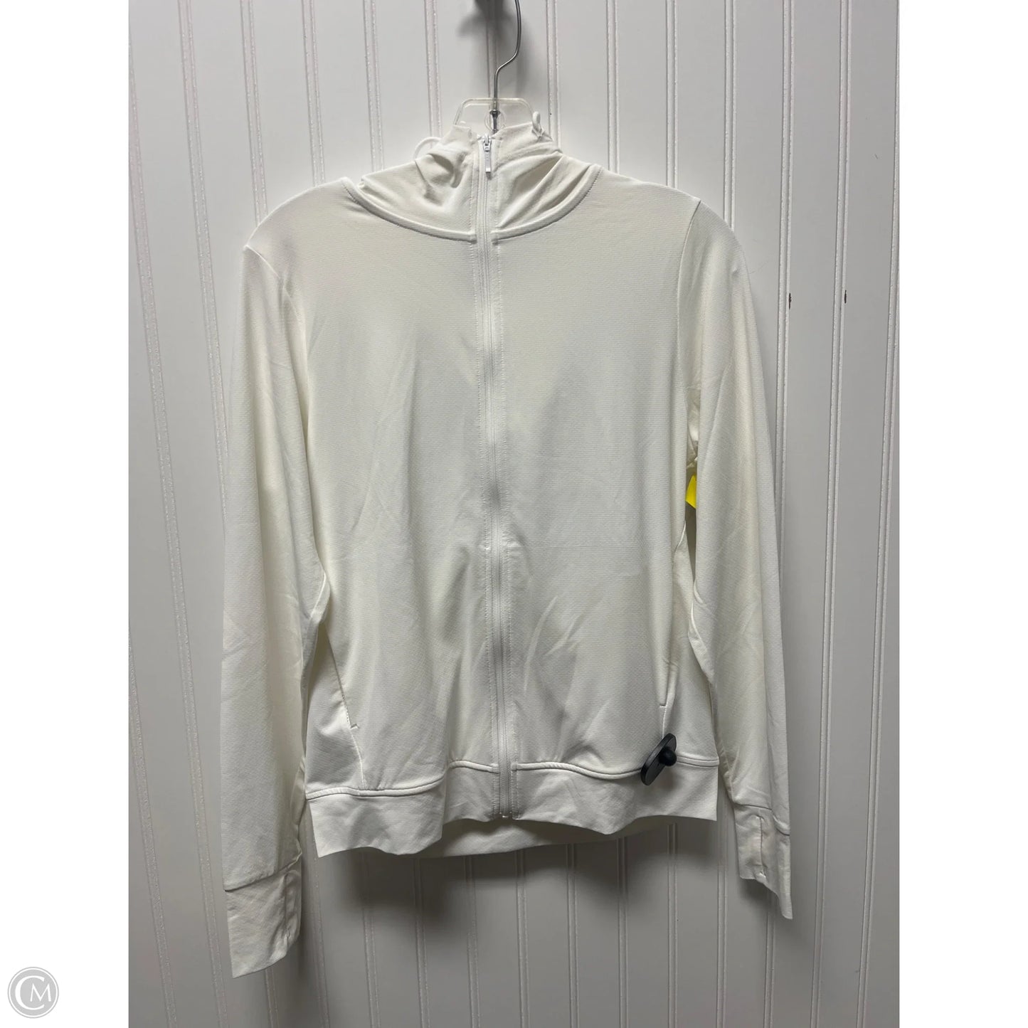 Athletic Jacket By Uniqlo In White, Size: S