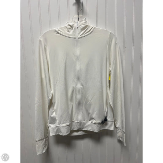 Athletic Jacket By Uniqlo In White, Size: S