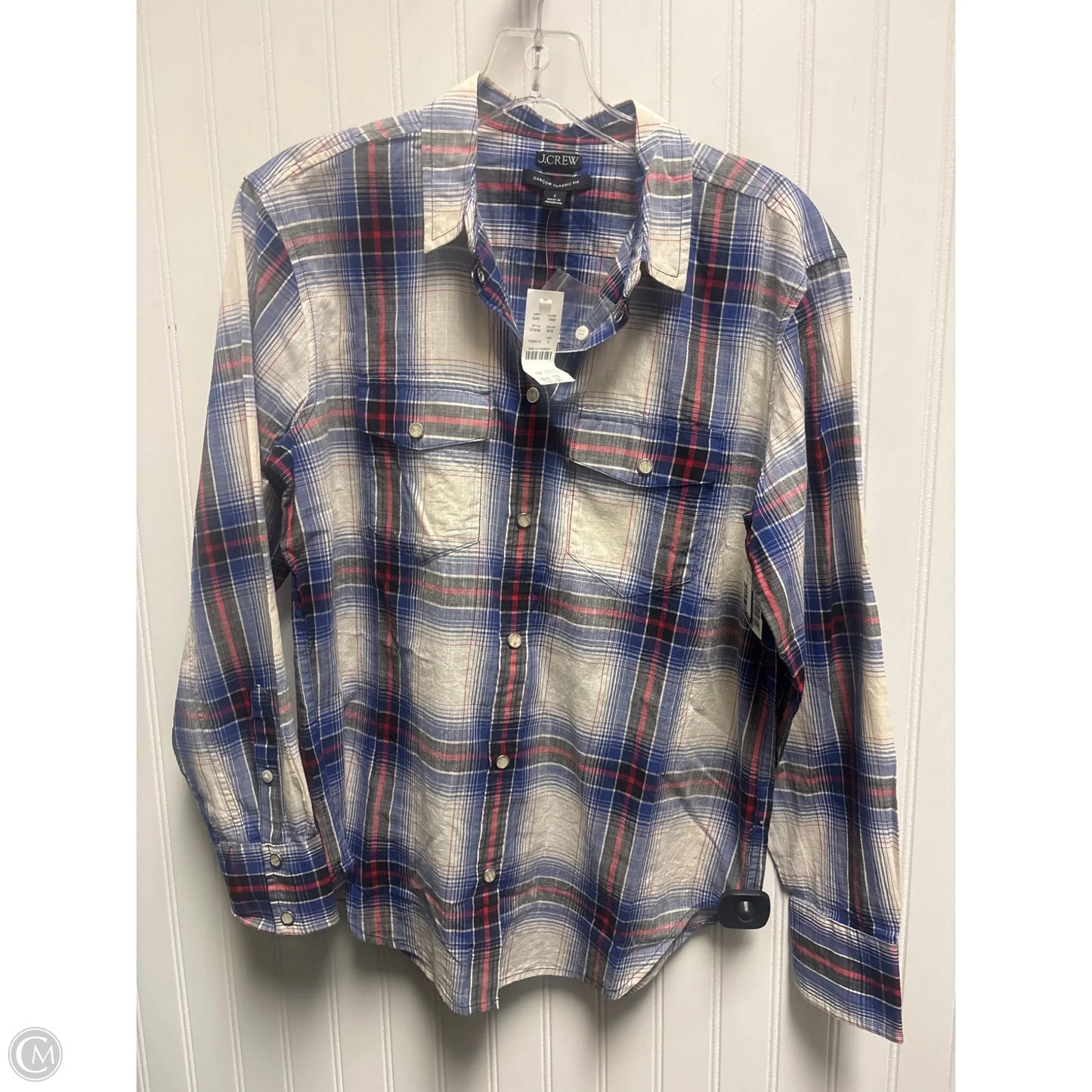 Top Long Sleeve By J. Crew In Blue