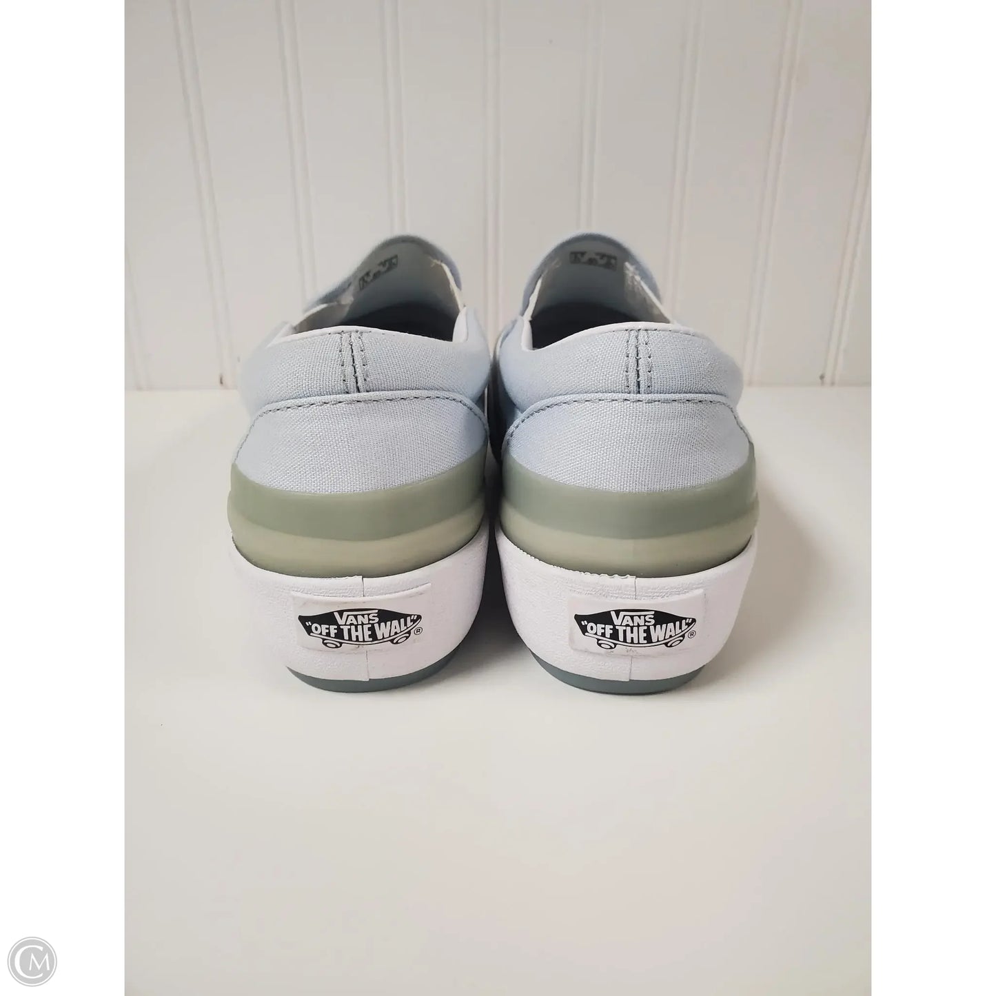 Shoes Sneakers Platform By Vans In Blue & Green, Size: 6