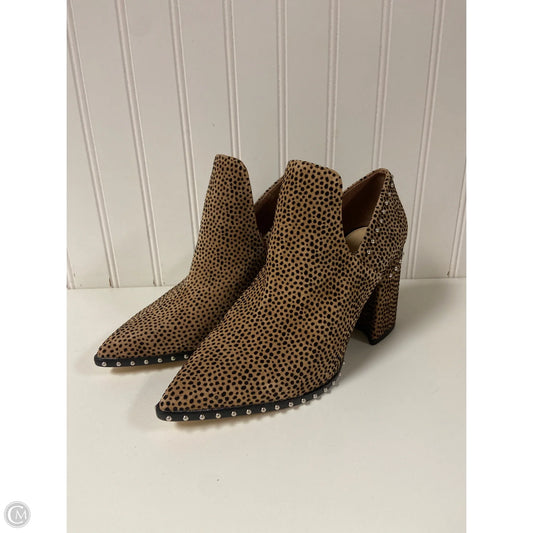Boots Ankle Heels By Gianni Bini In Animal Print, Size: 7.5
