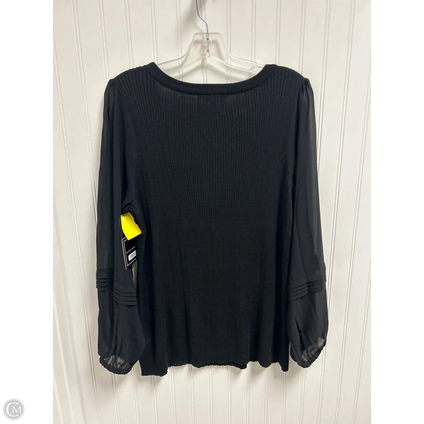 Top Long Sleeve By Cmc In Black, Size: 1x
