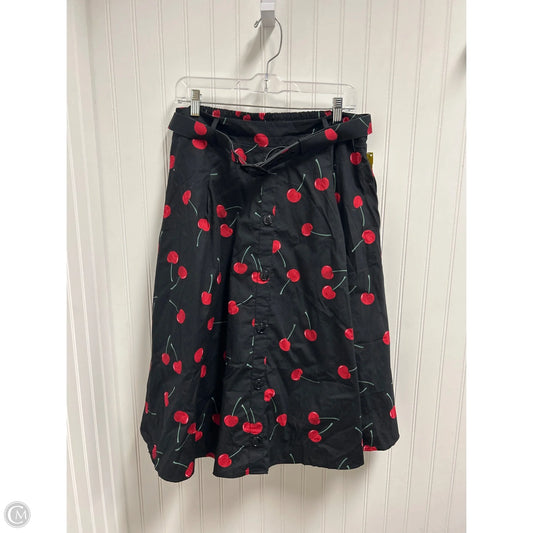 Skirt Midi By City Chic In Black & Red, Size: 16