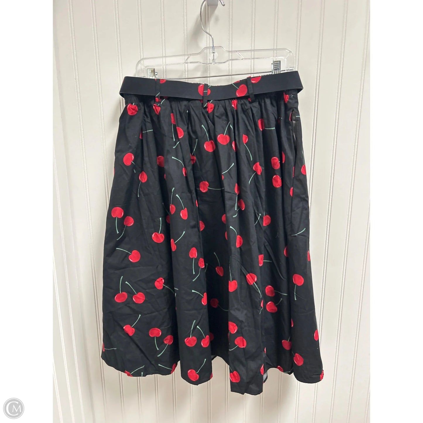 Skirt Midi By City Chic In Black & Red, Size: 16