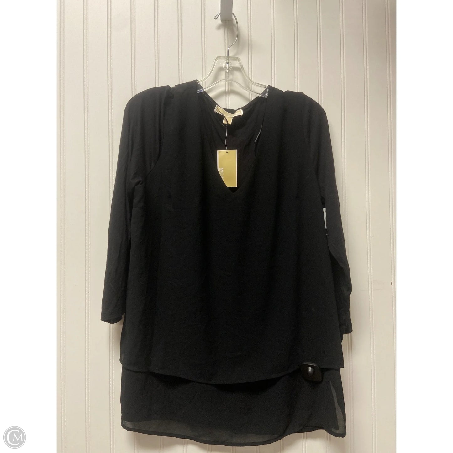 Top Long Sleeve Basic By Michael By Michael Kors In Black, Size: L