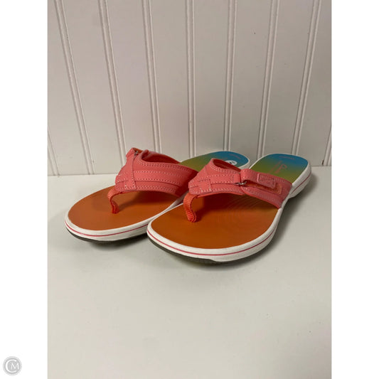 Sandals Flip Flops By Clarks In Multi-colored, Size: 7