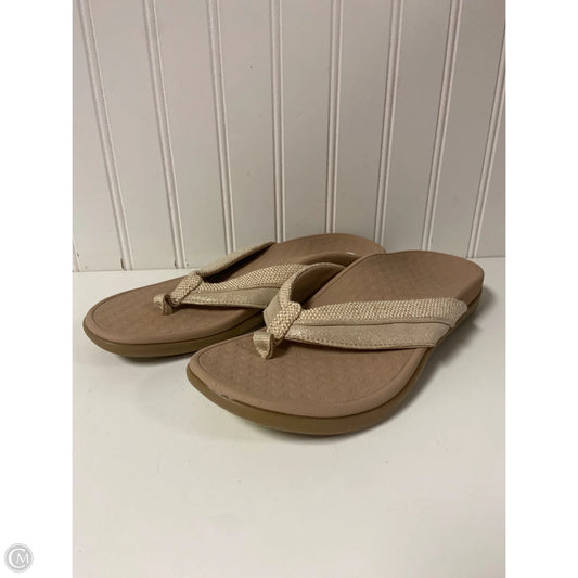 Sandals Flip Flops By Vionic In Beige, Size: 8