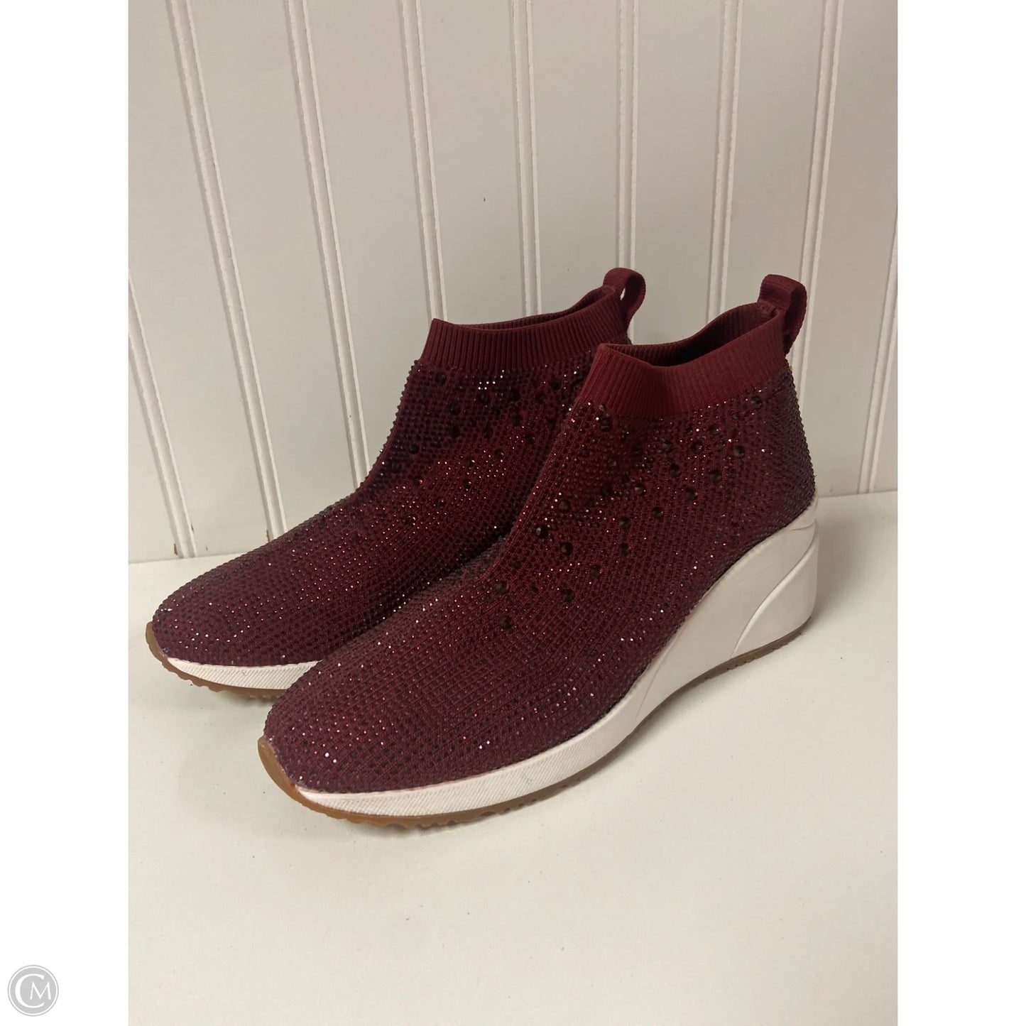 Shoes Sneakers By Alex Marie In Maroon, Size: 7