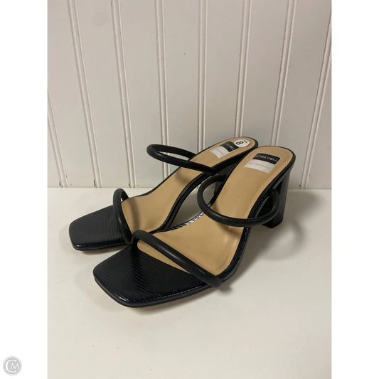 Sandals Heels Block By Clothes Mentor In Black, Size: 8