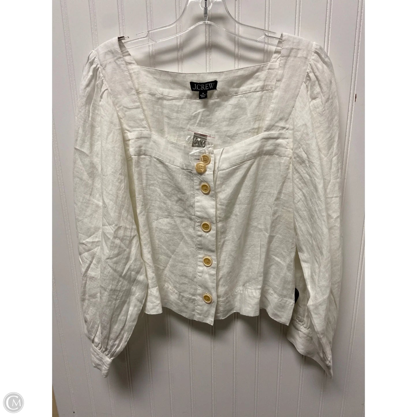 Top Long Sleeve By J. Crew In White, Size: M