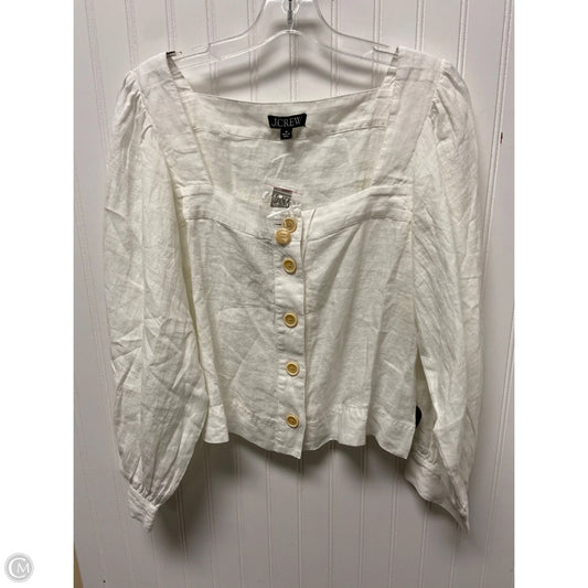 Top Long Sleeve By J. Crew In White, Size: M
