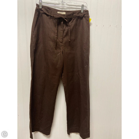 Pants Linen By Loft In Brown, Size: 8p