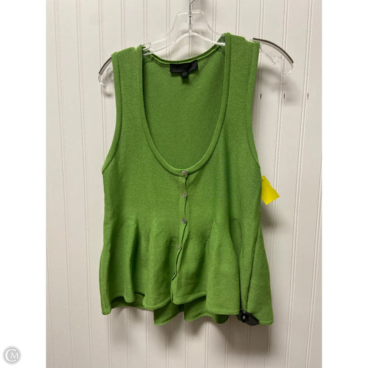 Top Sleeveless By Zara In Green, Size: M